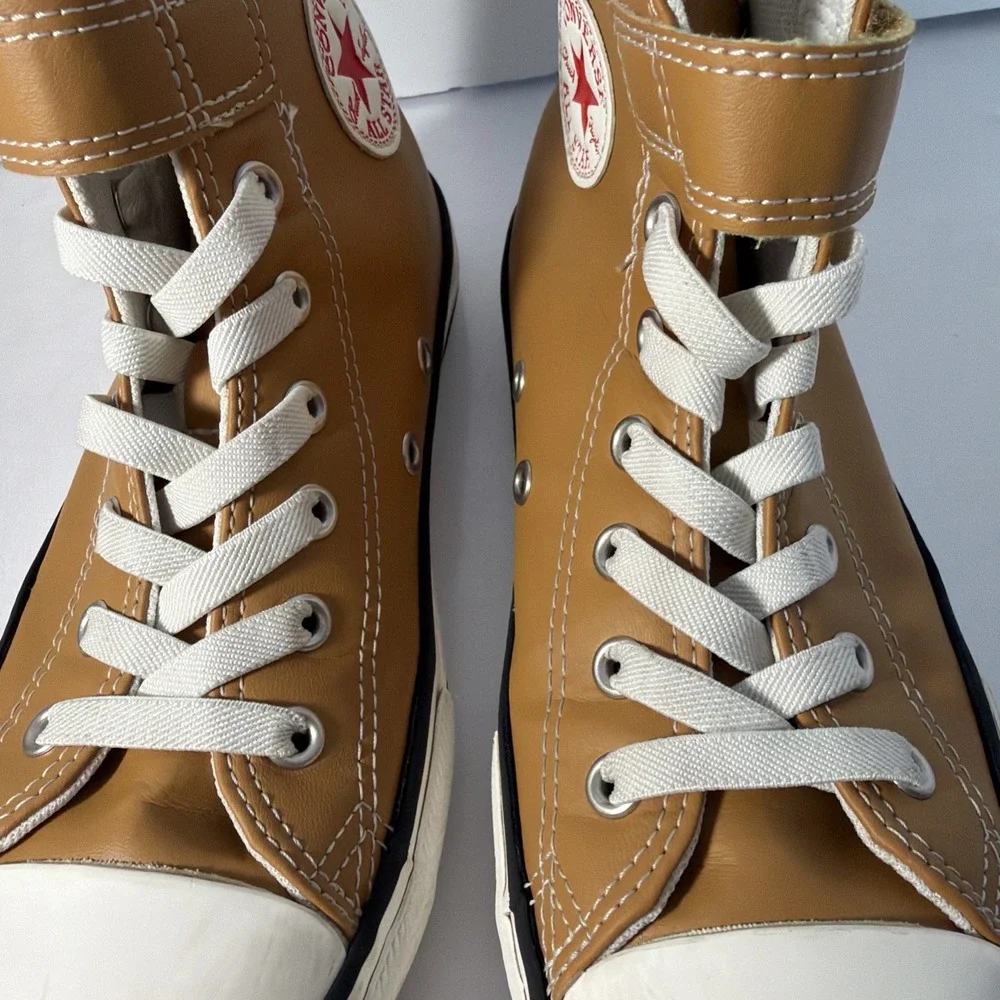 Size 3 Youth - Converse Chuck Taylor All Star High Honey Faux Leather Shoe